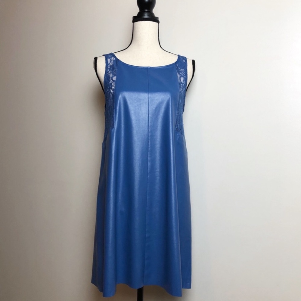Faux Leather and Lace Dress NWOT